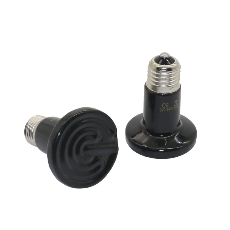 Lâmpada de Cerâmica para aquecimento de Répteis . Não emite radiação UV . 25W 50 W 75 W e 100 W