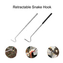 Gancho de cobra retrátil, ferramenta profissional para captura de cobras, gancho prático de aço inoxidável para répteisk Extended Length snake tongs