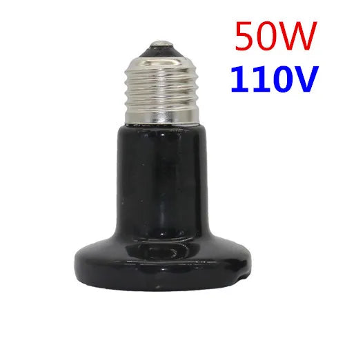 Lâmpada de Cerâmica para aquecimento de Répteis . Não emite radiação UV . 25W 50 W 75 W e 100 W