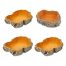 Tigela de água e alimento  para répteis, prato de terrário, alimentador de répteis, tigela de alimentação para anfíbios, sapo, camaleão, tartaruga, dragão barbado, tartaruga