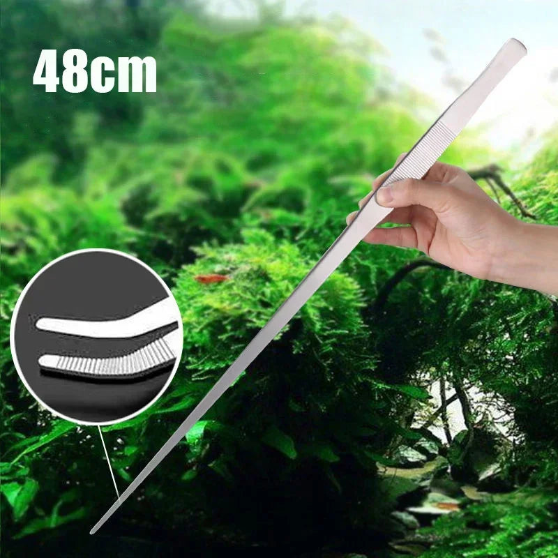 Pinça de Alimentação reta 48 cm Reta para Répteis - Aço Inoxidável
